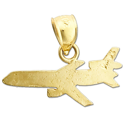 14K Gold 22MM Passagierflugzeug-Charm