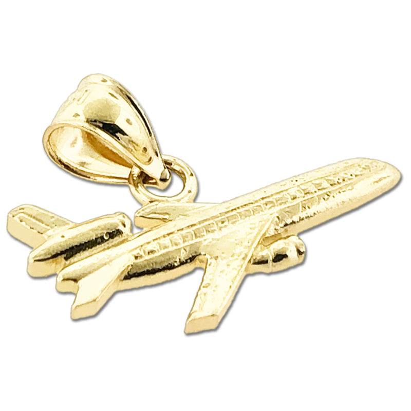 14K Gold 22MM Passagierflugzeug-Charm