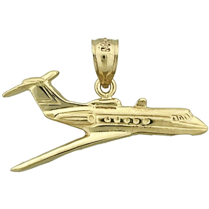 14K Gold Business Jet Flugzeug-Anhänger