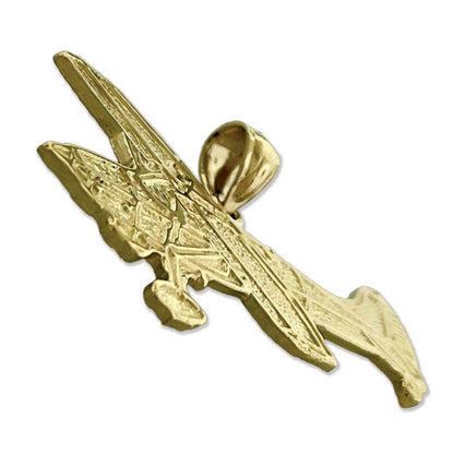 14K Gold 35MM Langer Cessna Flugzeug-Anhänger