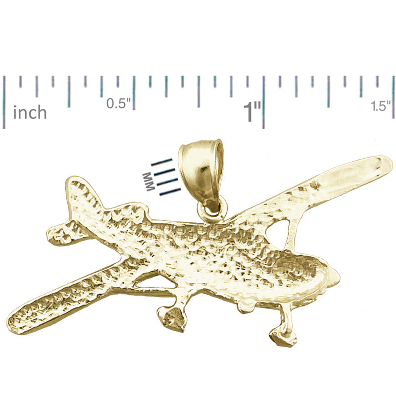 14K Gold Cessna Flugzeug-Anhänger