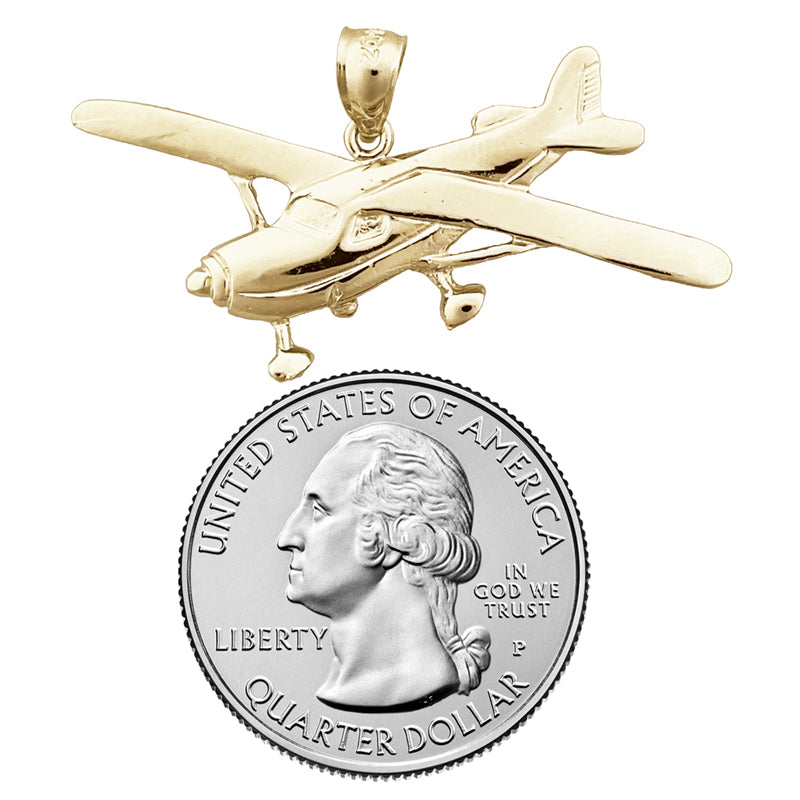 14K Gold Cessna Flugzeug-Anhänger
