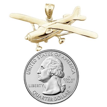 14K Gold Cessna Flugzeug-Anhänger