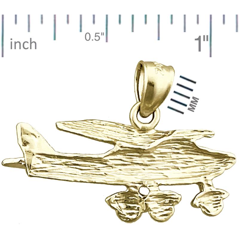 14K Gold Cessna 182 Flugzeug-Anhänger