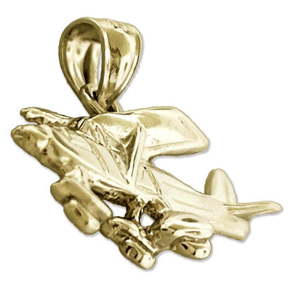 14K Gold Cessna 182 Flugzeug-Anhänger