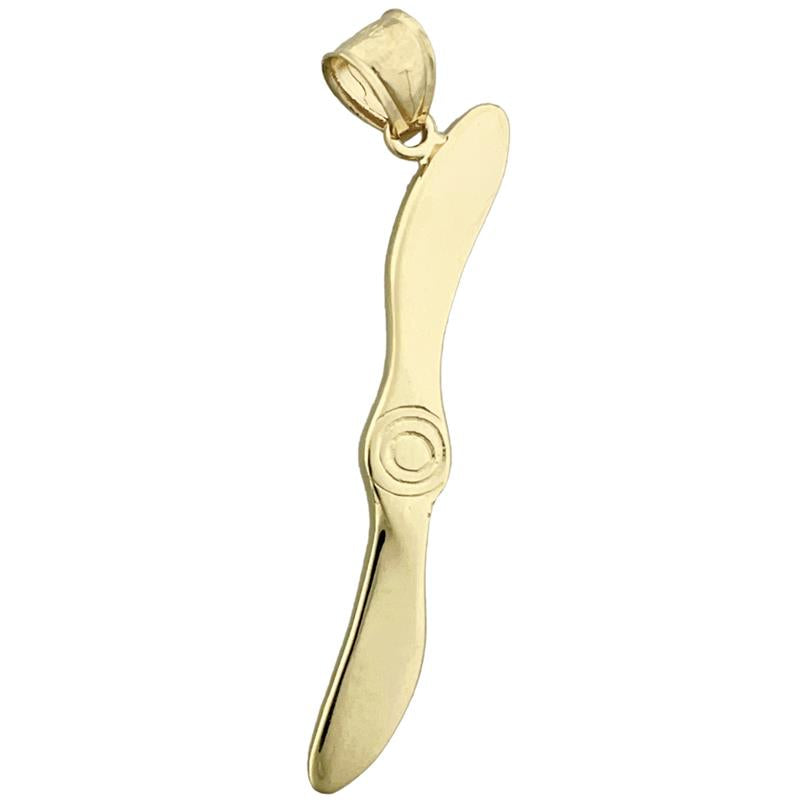 14K Gold Propeller-Anhänger mit Jet