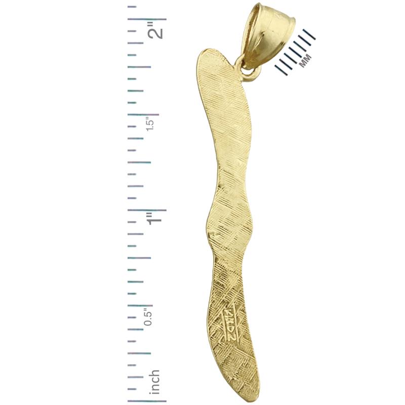 14K Gold Propeller-Anhänger mit Jet