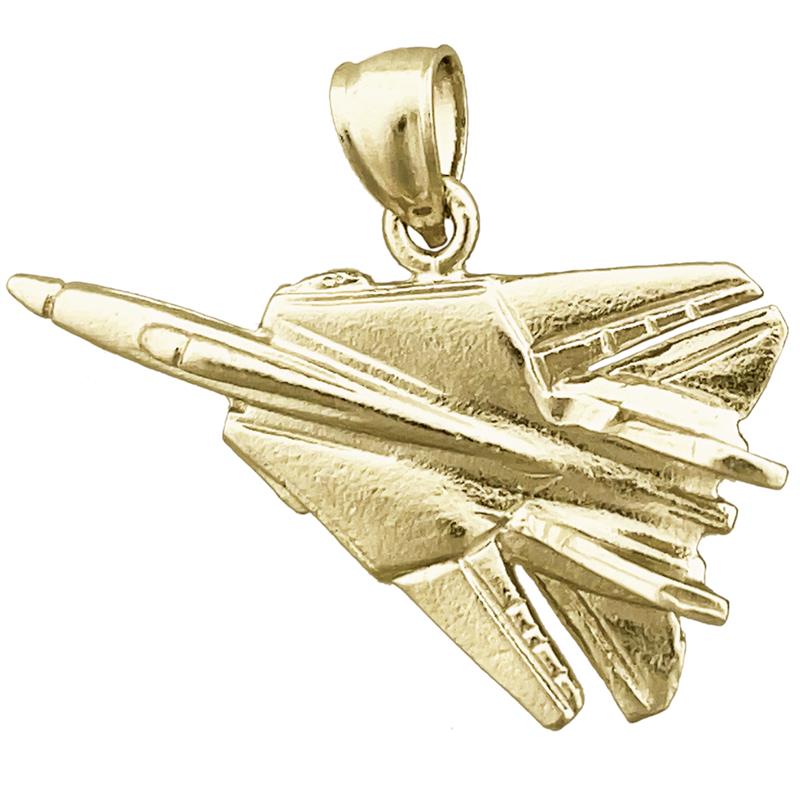 14K Gold Grumman F-14 Tomcat Jet-Anhänger