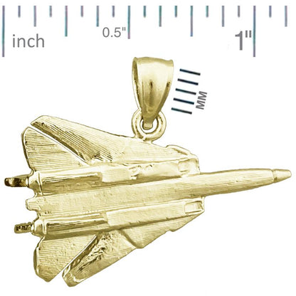 14K Gold Grumman F-14 Tomcat Jet-Anhänger