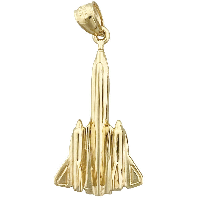 14K Gold SR-71 Blackbird Militärjet-Anhänger