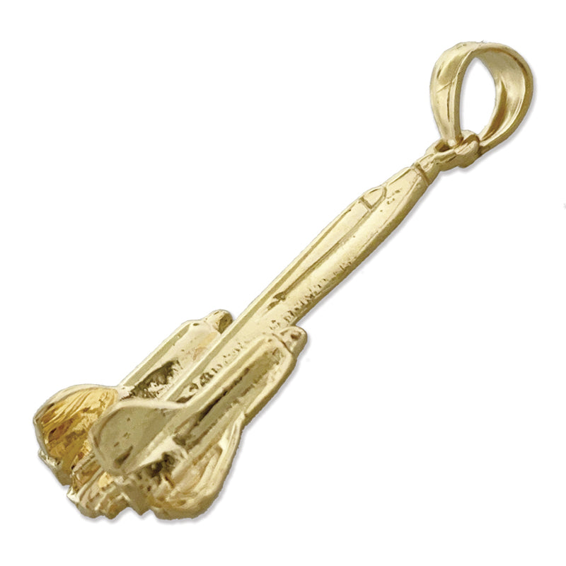 14K Gold SR-71 Blackbird Militärjet-Anhänger