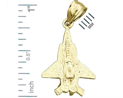 14K Gold F-15 Flugzeug-Charm