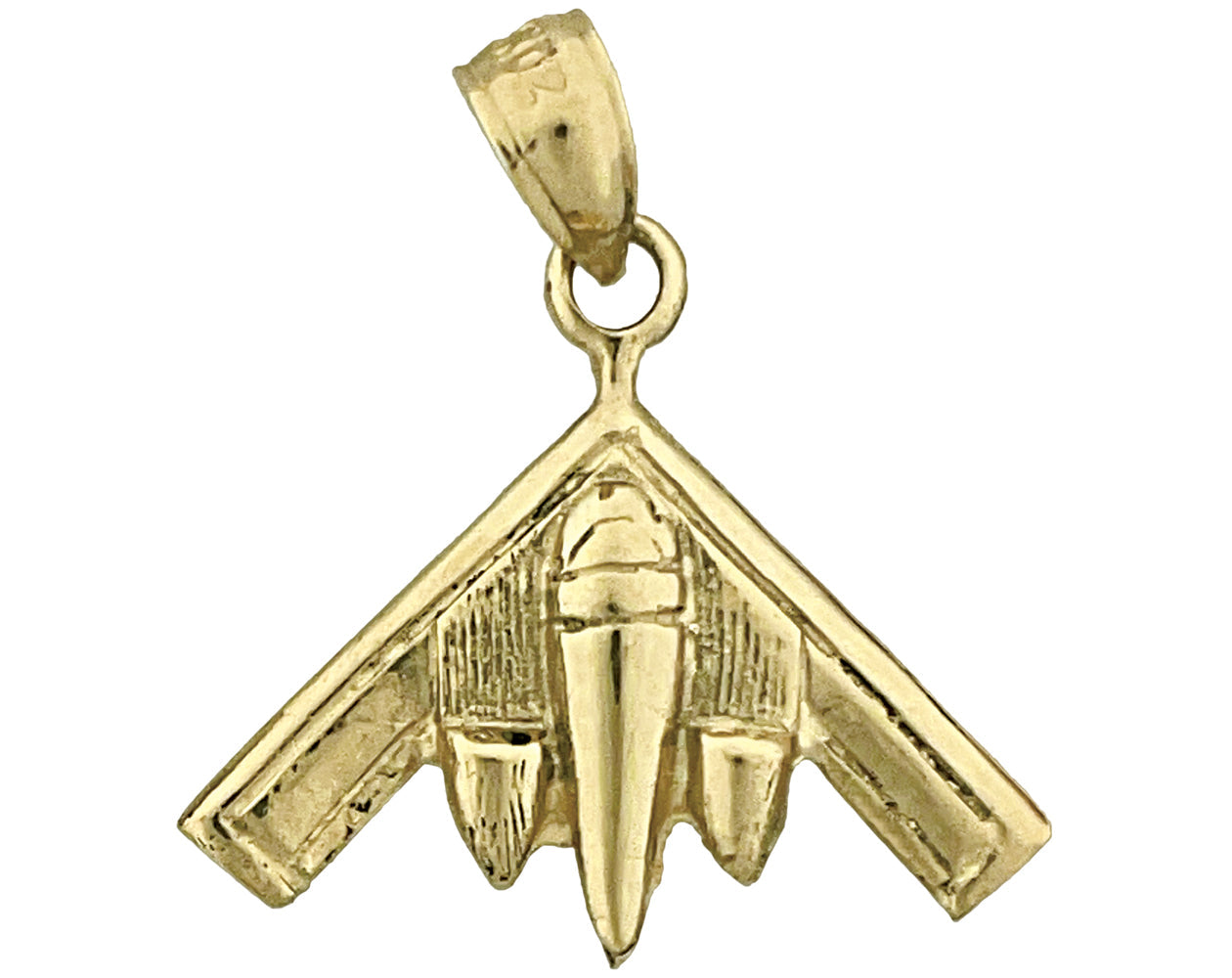 14K Gold B-2 Spirit Stealth-Flugzeug-Charm