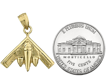 14K Gold B-2 Spirit Stealth-Flugzeug-Charm