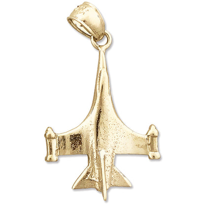 14K Gold F5 Freedom Fighter Jet Charm-Anhänger
