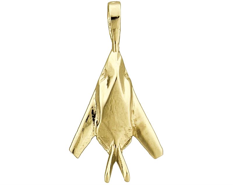 14K Gold F-117 Nighthawk Gleitcharm