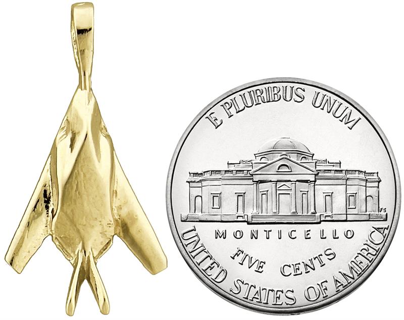 14K Gold F-117 Nighthawk Gleitcharm