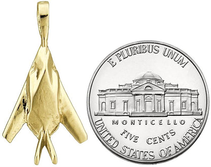 14K Gold F-117 Nighthawk Gleitcharm