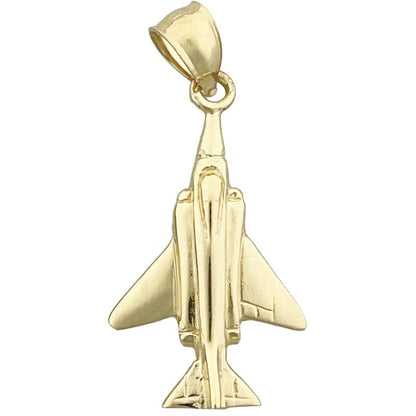 14K Gold F-4 Phantom Kampfjet-Charm