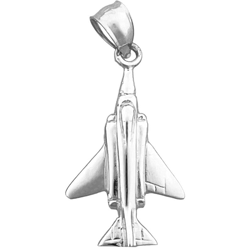 14K Gold F-4 Phantom Kampfjet-Charm