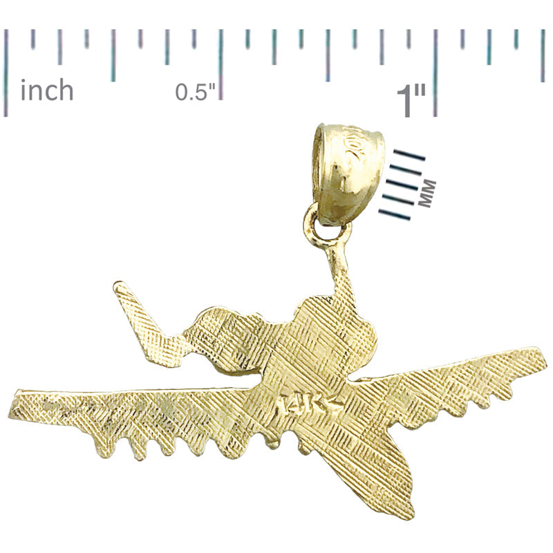14K Gold Anhänger „A10 Thunderbolt Flugzeug“