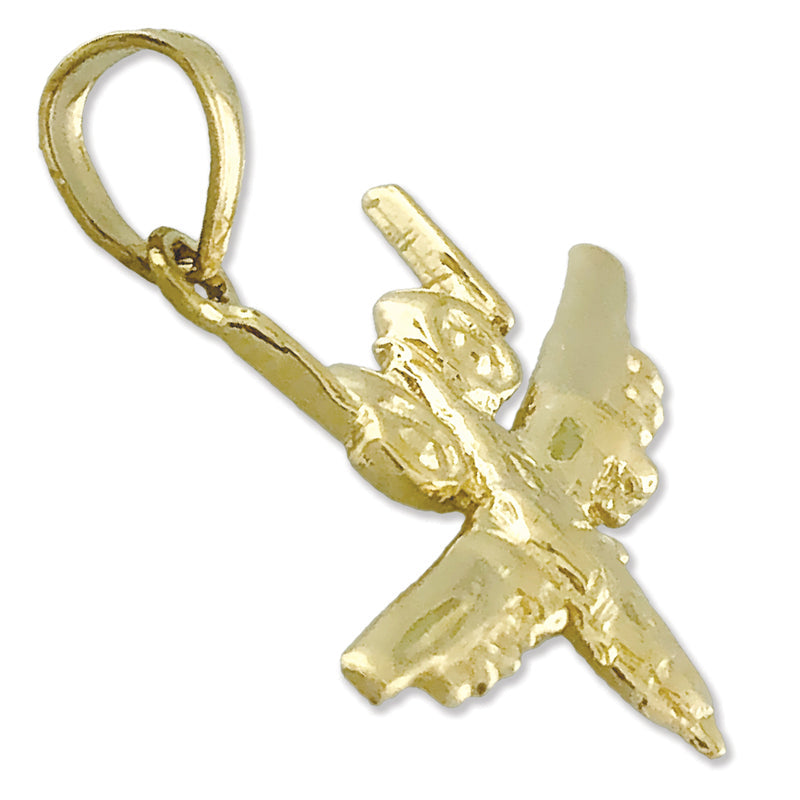 14K Gold Anhänger „A10 Thunderbolt Flugzeug“