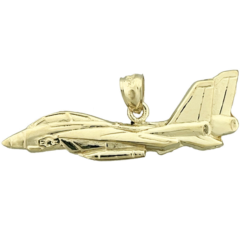 14K Gold F14A Tomcat Kampfjet-Anhänger