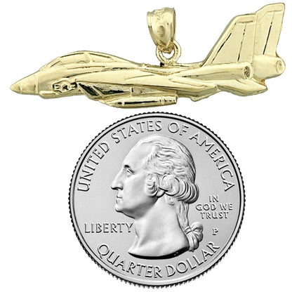 14K Gold F14A Tomcat Kampfjet-Anhänger