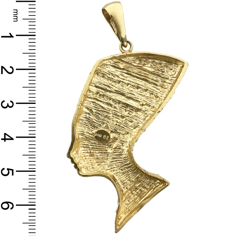 14K Gold Nefertiti-Anhänger