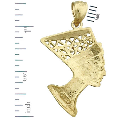 14K Gold Filigree-Anhänger „Königin Nofretete“