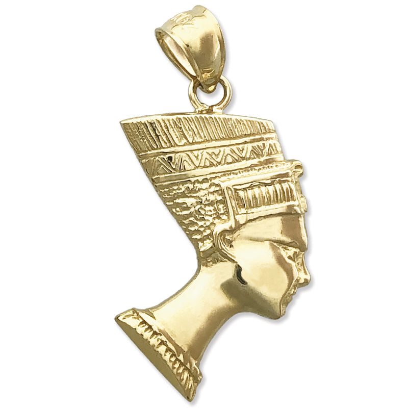 14K Gold Charm "Ägyptische Königin Nofretete