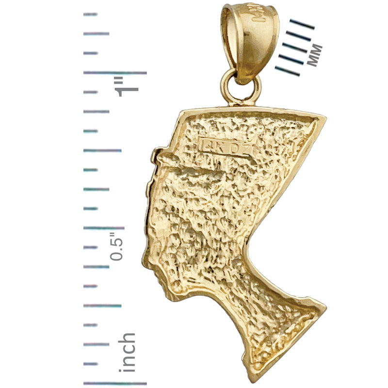 14K Gold Charm "Ägyptische Königin Nofretete