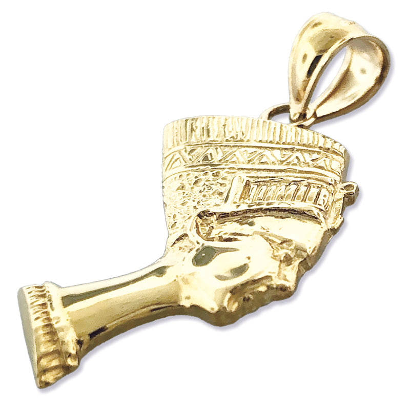 14K Gold Charm "Ägyptische Königin Nofretete