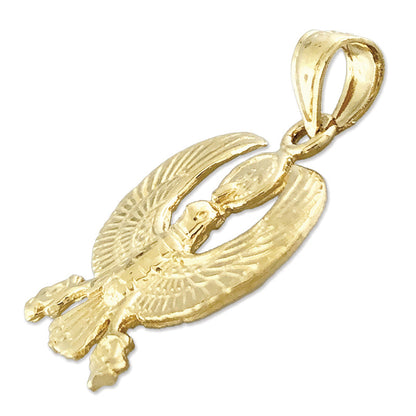 14K Gold Skarabäus-Anhänger mit ägyptischem Falken