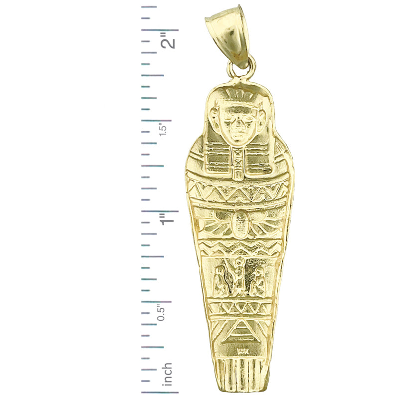 14K Gold Ägyptischer Sarkophag-Anhänger