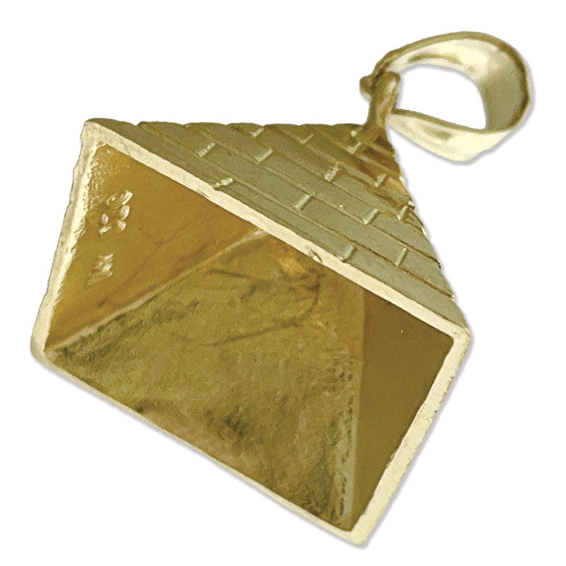14K Gold 3D-Anhänger Ägyptische Pyramide