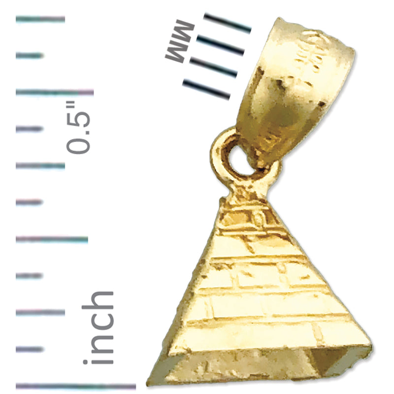 Charm „3D-Ägyptische Pyramide" aus 14K Gold