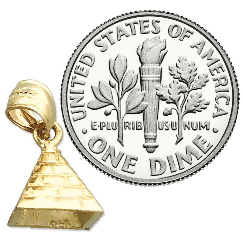 Charm „3D-Ägyptische Pyramide" aus 14K Gold