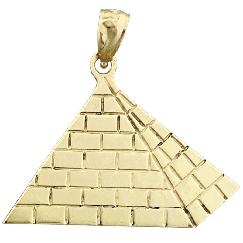 14K Gold 30MM Ägyptischer Pyramiden-Anhänger