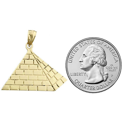 14K Gold 30MM Ägyptischer Pyramiden-Anhänger
