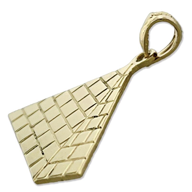 14K Gold 30MM Ägyptischer Pyramiden-Anhänger