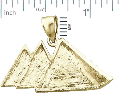 14K Gold Anhänger mit drei ägyptischen Pyramiden