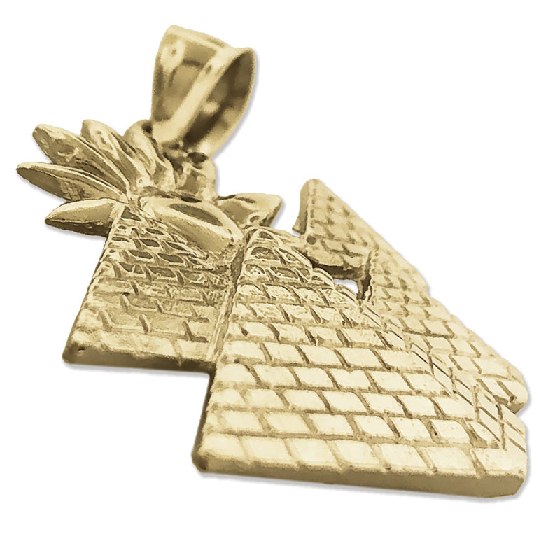 585 Gold 28mm Ägyptische Pyramiden mit Sonne Anhänger