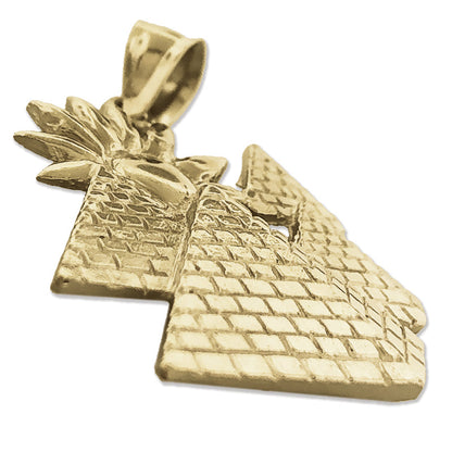 585 Gold 28mm Ägyptische Pyramiden mit Sonne Anhänger