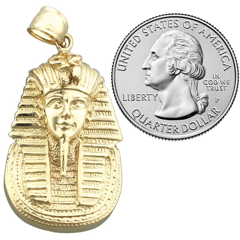 14K Gold Anhänger Ägyptischer Pharao König Tutanchamun