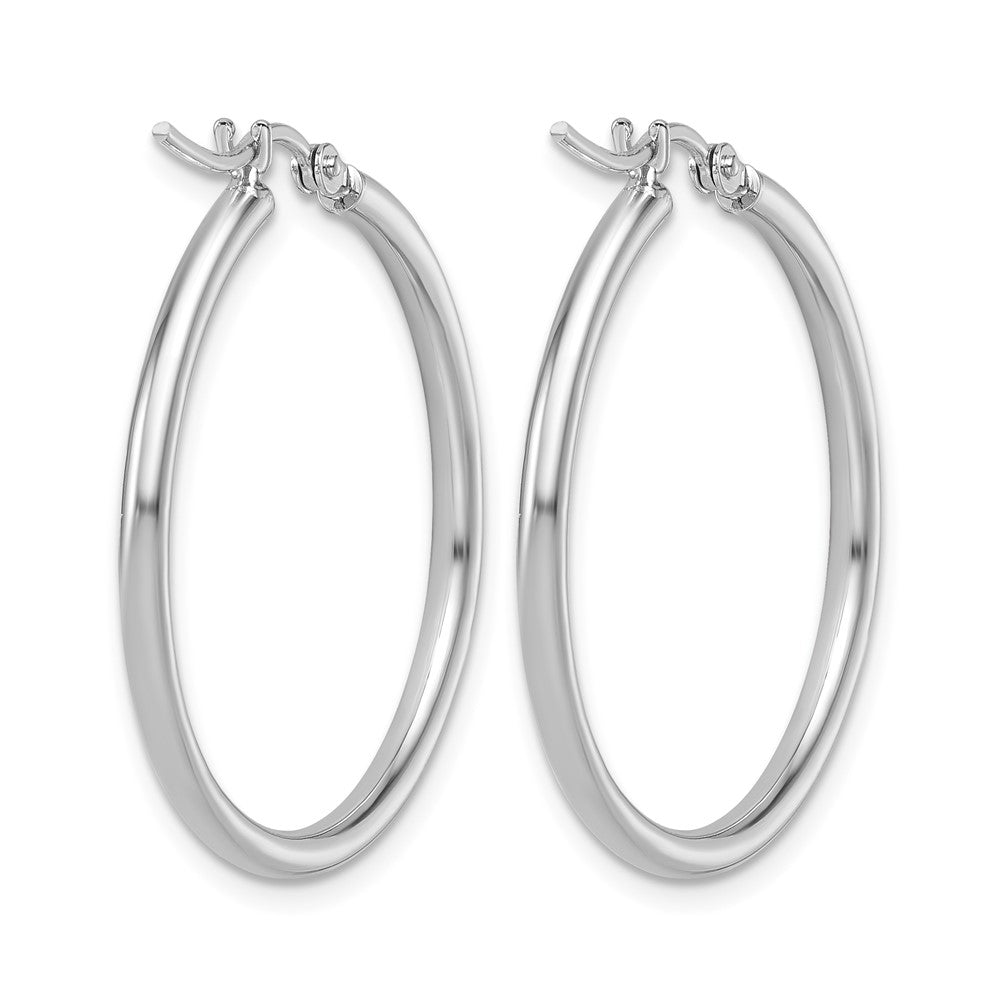 14K Weißgold 2x30mm Creolen