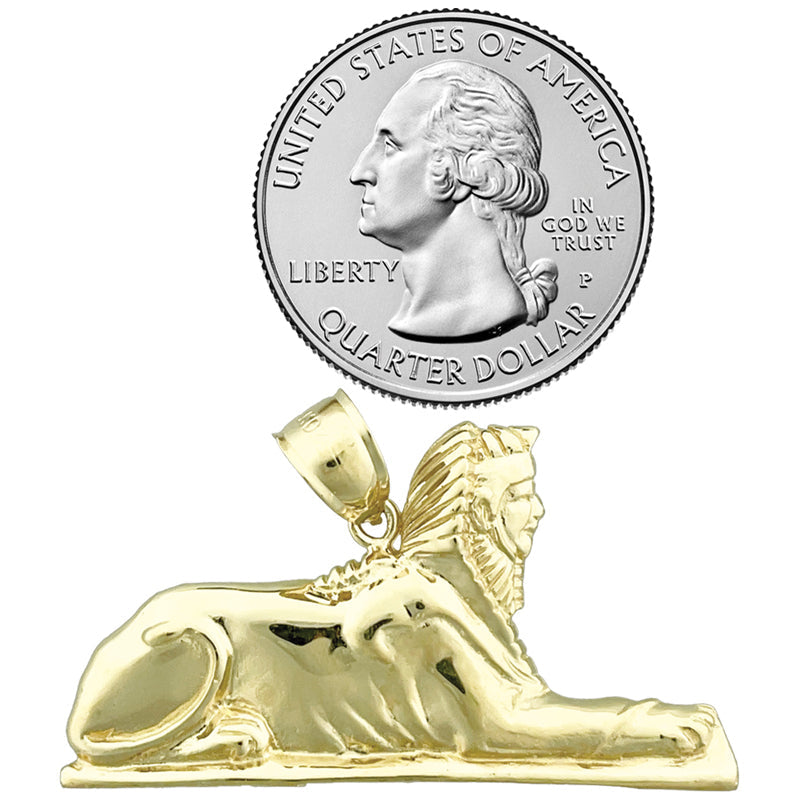 14K Gold Anhänger Große Sphinx von Gizeh