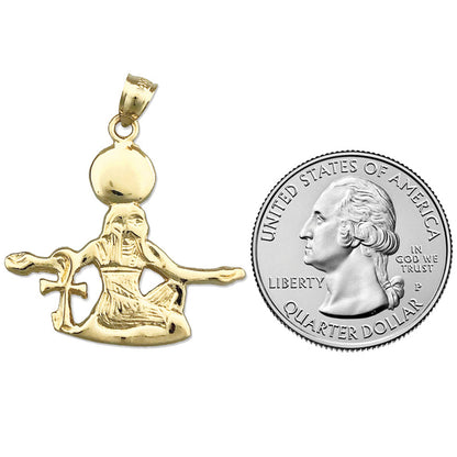 14K Gold Anhänger Ägyptischer Sonnengott Ra