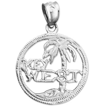14K Gold Key West Island Charm-Anhänger