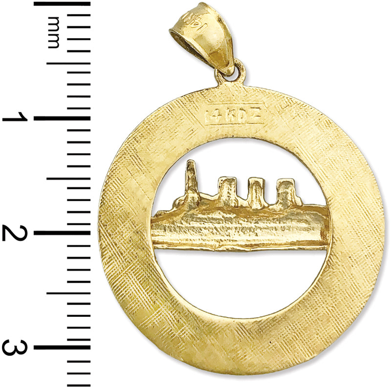 14K Gold Anhänger "Queen Mary Long Beach